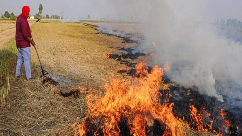 haryana stubble burning farmers arrest