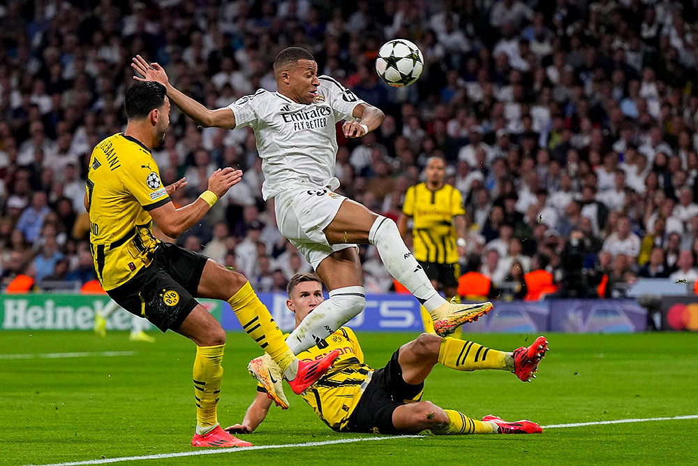 2024-25 UEFA Champions League soccer Real Madrid vs Borussia Dortmund Photo gallery_Kylian Mbappe 