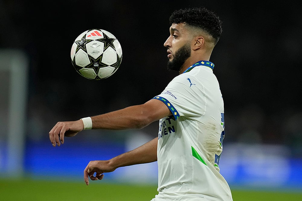 2024-25 UEFA Champions League soccer Paris Saint-Germain vs PSV Eindhoven_Ismael Saibari