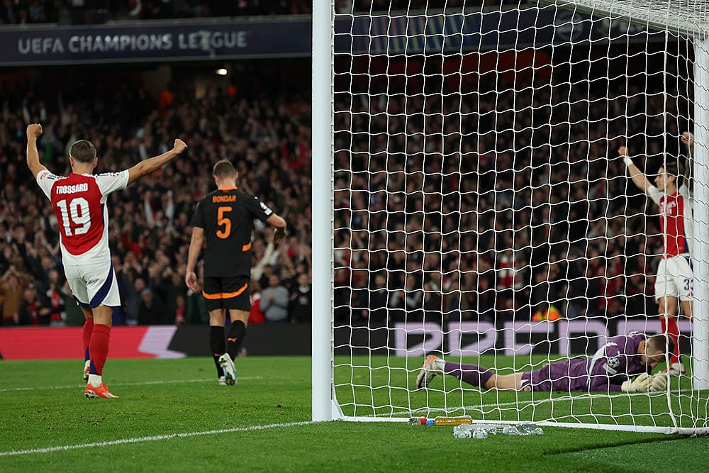 2024-25 UEFA Champions League soccer Arsenal vs Shakhtar Donetsk Photo gallery_Dmytro Riznyk 