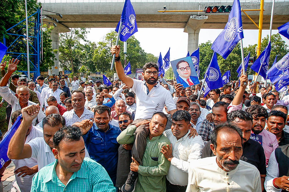 Jignesh Mevanis protest in Gandhinagar
