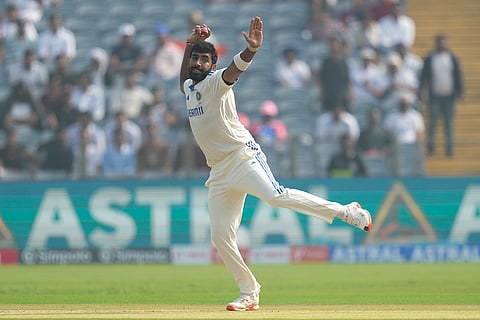 India Vs New Zealand 2nd Test: India's Jasprit Bumrah fields the ball during the day one