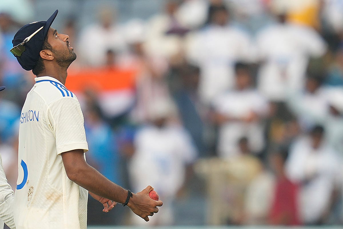 India Vs New Zealand 2nd Test cricket Day 1 photo gallery_Washington Sundar