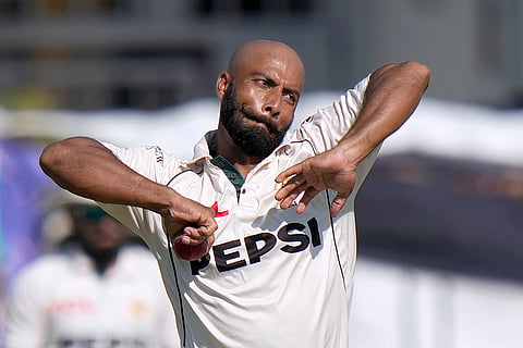 Pakistan vs England 3rd Test: Pakistan's Sajid Khan bowls during the day one 