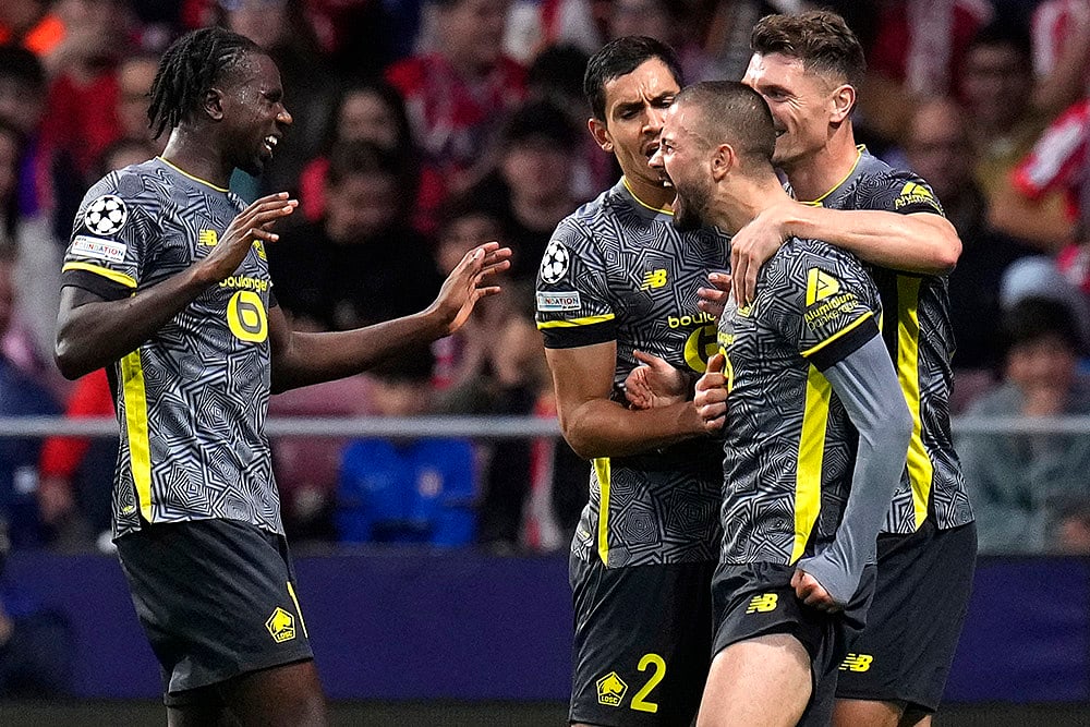 2024-25 UEFA Champions League Atletico Madrid Vs LOSC Lille soccer gallery_Edon Zhegrova