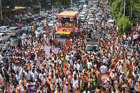 Maha polls: Chandrakant Patil's nomination rally