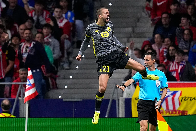 2024-25 UEFA Champions League Atletico Madrid Vs LOSC Lille soccer gallery_Lilles Edon Zhegrova