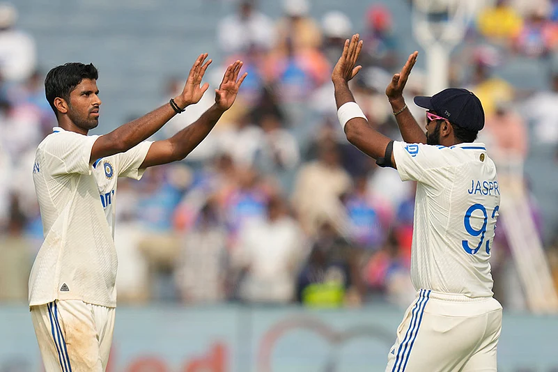 India Vs New Zealand 2nd Test cricket Day 1 photo gallery_Washington Sundar