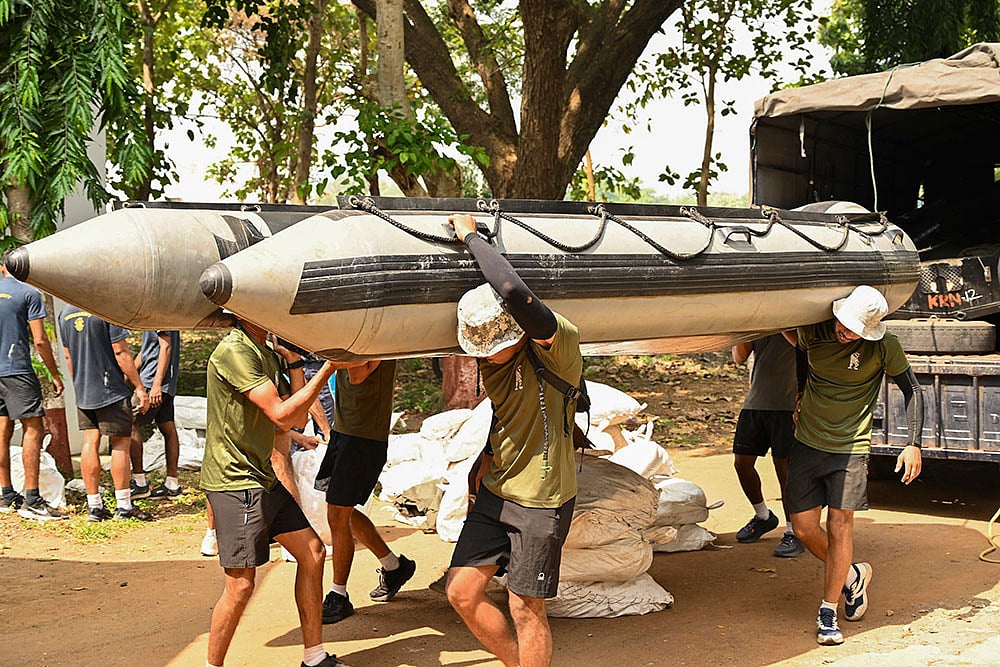 Photo: PTI : Preps for cyclone 'Dana'