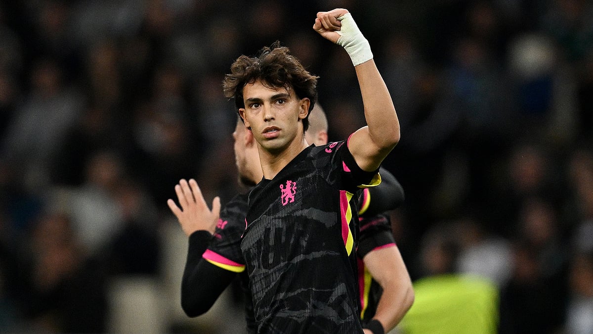 Joao Felix celebrates after scoring versus Panathinaikos.