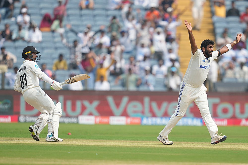 India Vs New Zealand 2nd Test cricket Day 1 photo gallery_Jasprit Bumrah