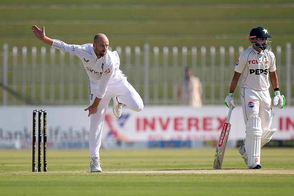 Pakistan vs England 3rd Test cricket Day 2 Photo gallery_Jack Leach