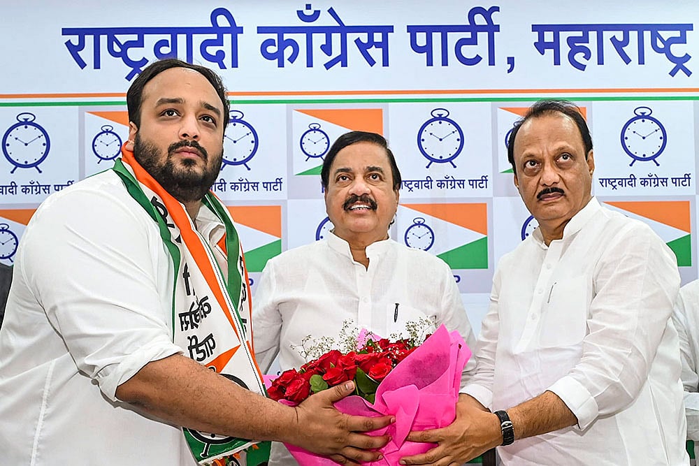 | Photo: PTI : Zeeshan Siddique joins Ajit Pawar-led NCP