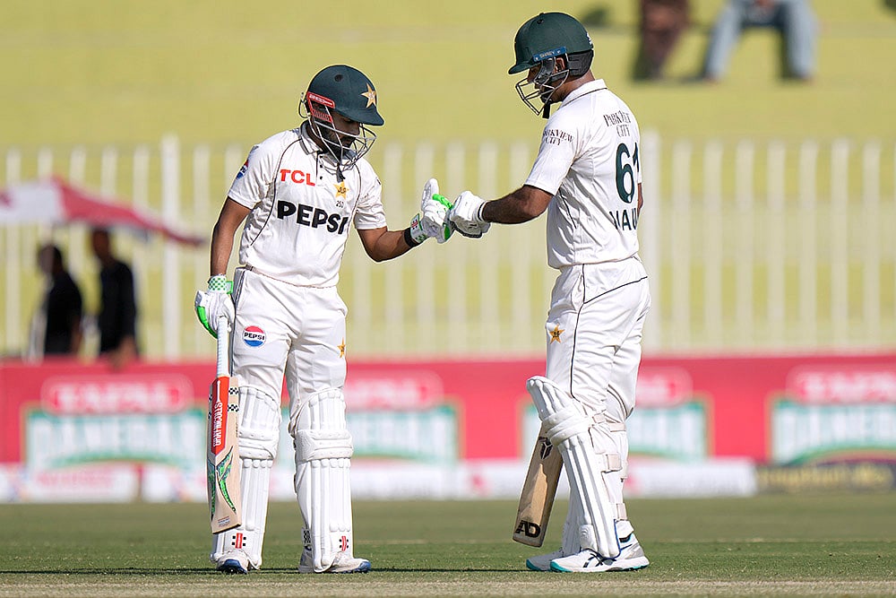 Pakistan vs England 3rd Test cricket Day 2 Photo gallery_Saud Shakeel, and Noman Ali