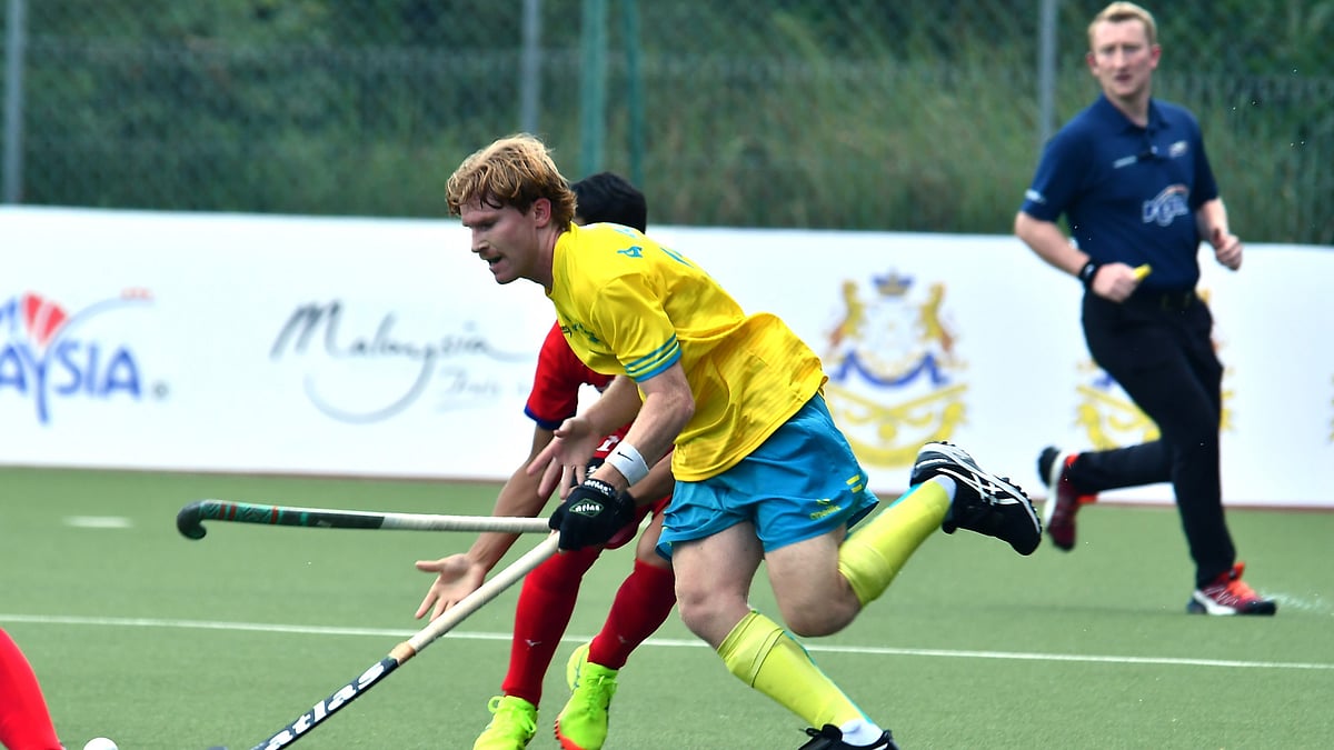 X/Asian Hockey Federation : Action from the Australia vs Japan clash at Sultan of Johor Cup 2024.