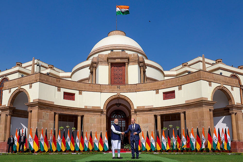 Narendra Modi and Olaf Scholz