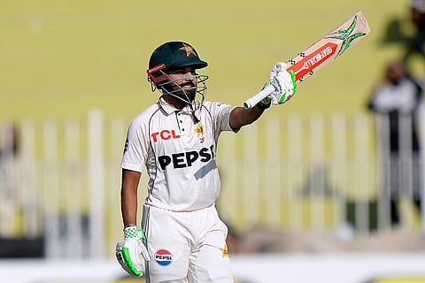Pakistan vs England 3rd Test: Pakistan's Saud Shakeel celebrates after scoring century