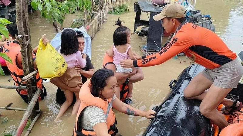 Philippines Albay Tropical Storm Trami