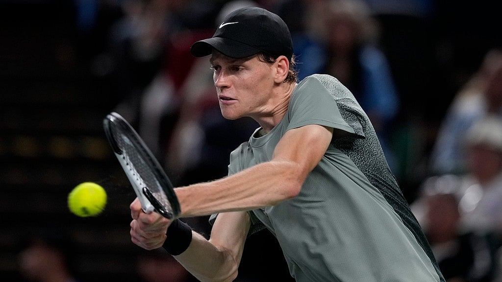 AP : Jannik Sinner beat Novak Djokovic in the Shanghai Masters final to lift the trophy.