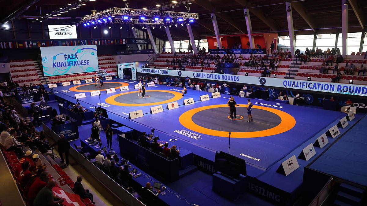 United World Wrestling : Action from the Under-23 World Wrestling Championships in Tirana, Albania.