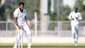 Instagram/Vijaykumar Vyshak : Fresh off his maiden call-up for the upcoming South Africa T20I series, pacer Vijaykumar Vyshak made an immediate impact for Karnataka.