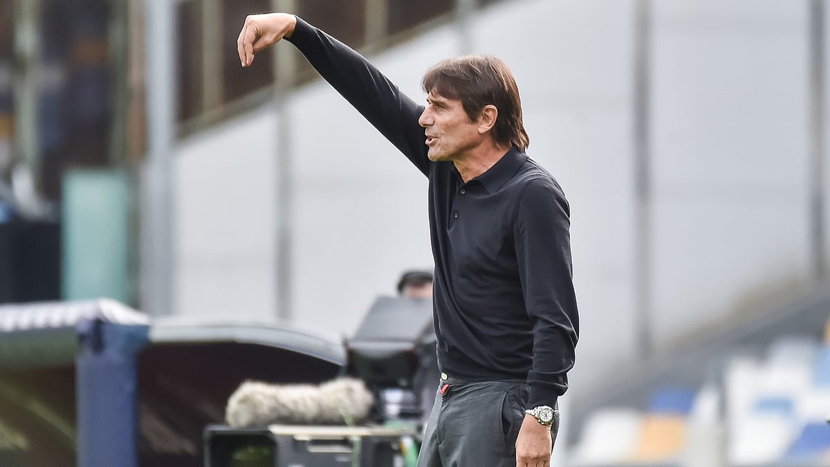 Antonio Conte pictured during Napoli's win over Lecce - null