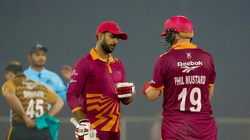 Sahgal Delhi Demons captain Phil Mustard during his batting in the Pro Cricket League.