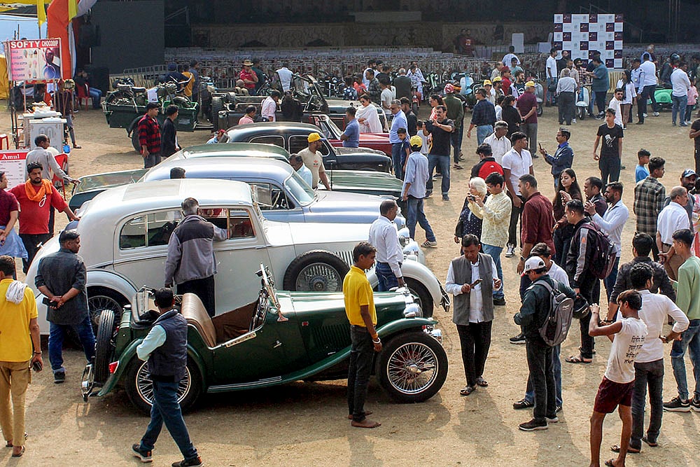 vintage car rally at the Virasat Mahotsav in Dehradun