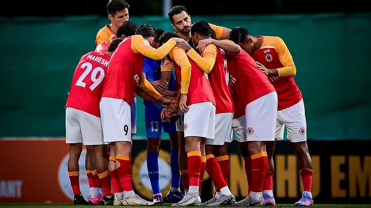 X | East Bengal FC  : East Bengal FC before a match in the ISL 2024-25.