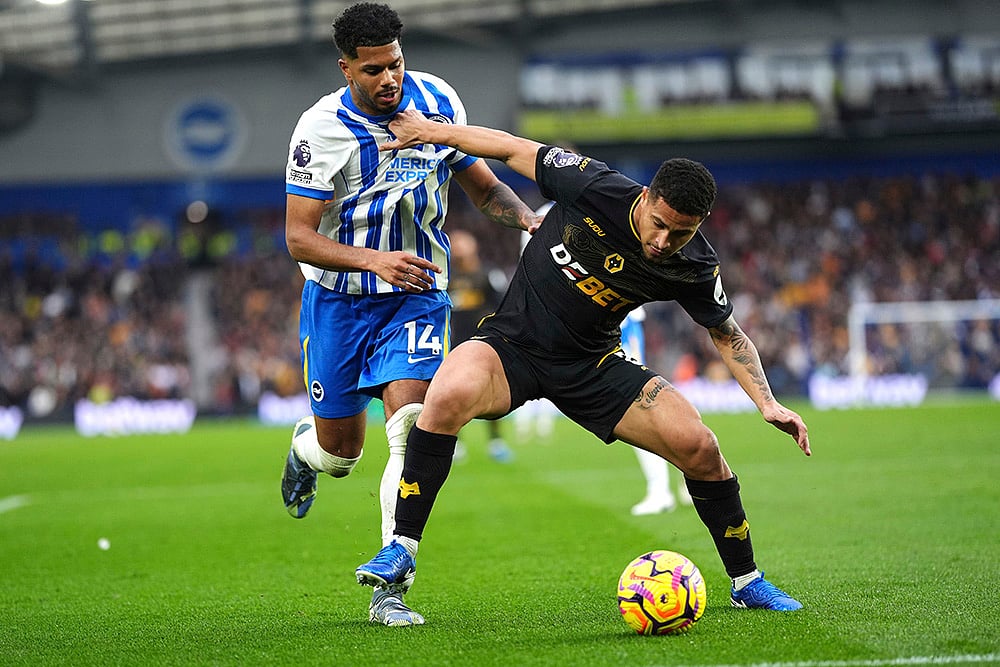 Brighton and Hove Albion and Wolverhampton Wanderers EPL soccer photo gallery_Georginio Rutter