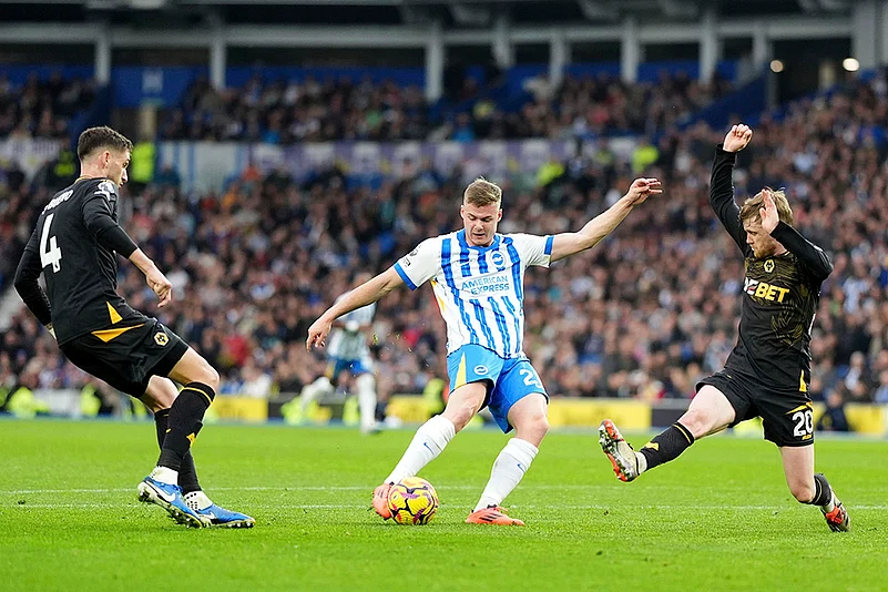 Brighton and Hove Albion and Wolverhampton Wanderers EPL soccer photo gallery_Evan Ferguson