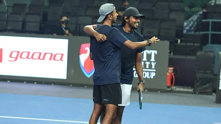 Armaan Bhatia and Harsh Mehta clinched their first Pro men's doubles title at the PWR DUPR India Masters Pickleball Championship. - Special Arrangement