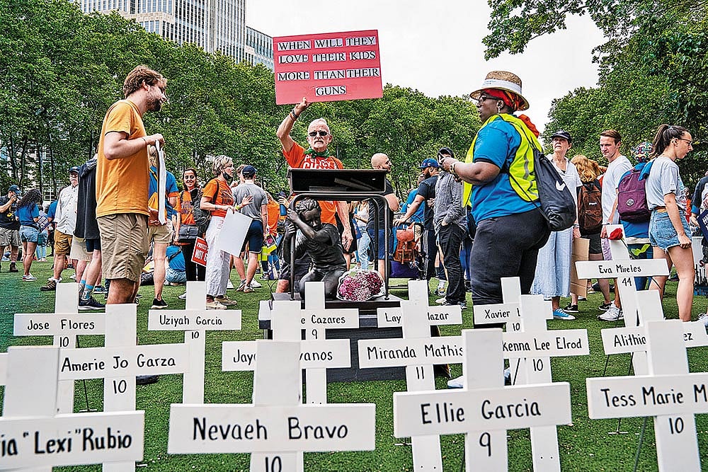 A march against gun violence