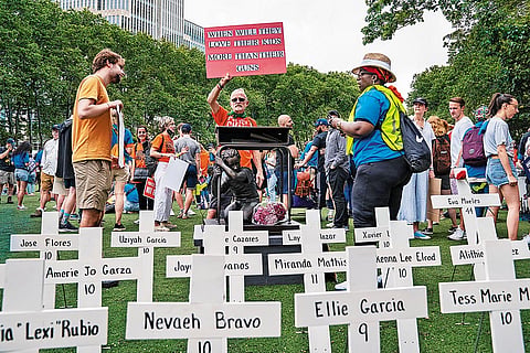 A march against gun violence