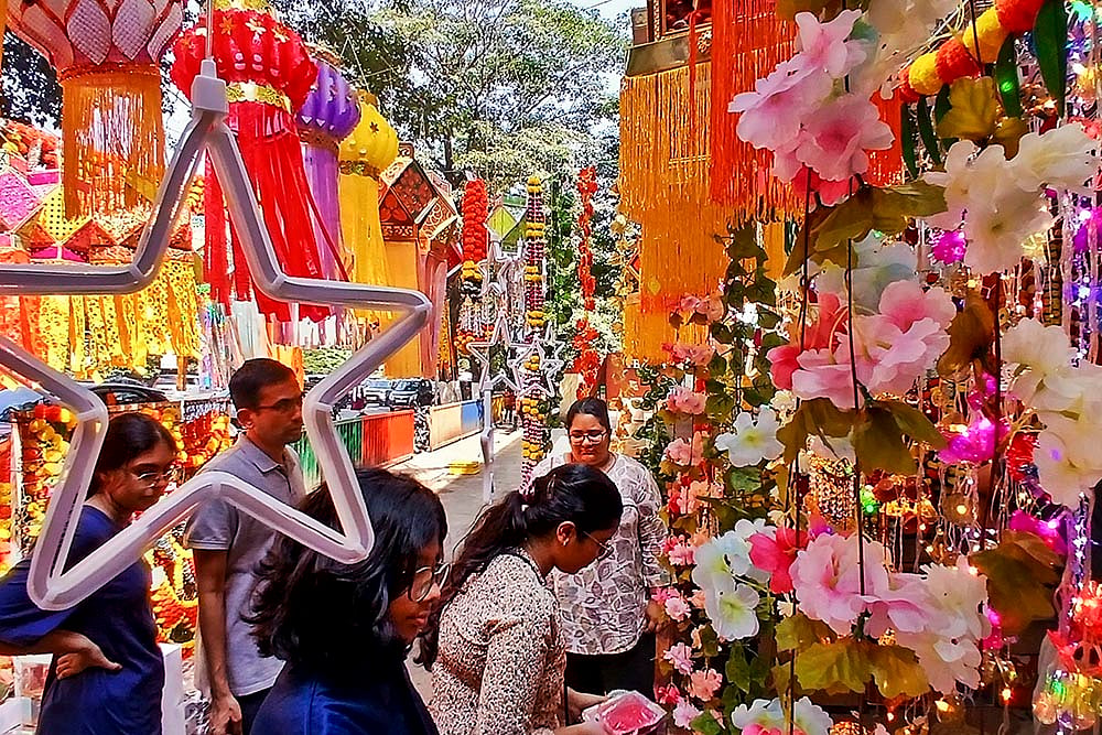 Shopping for Diwali festival in Thane