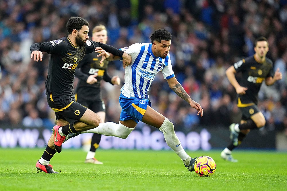 Brighton and Hove Albion and Wolverhampton Wanderers EPL soccer photo gallery_Georginio Rutter