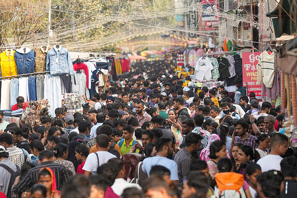 People throng Sarojini Nagar market for shopping ahead of the Diwali