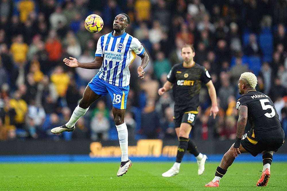 Brighton and Hove Albion and Wolverhampton Wanderers EPL soccer photo gallery_ Danny Welbeck