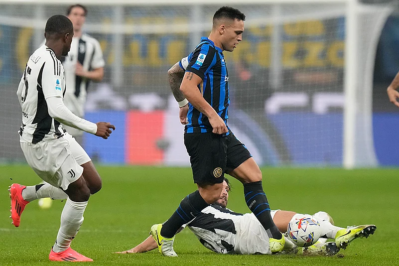 Italy Soccer Serie A Inter Milan and Juventus Derby D’Italia photo gallery_ Lautaro Martinez