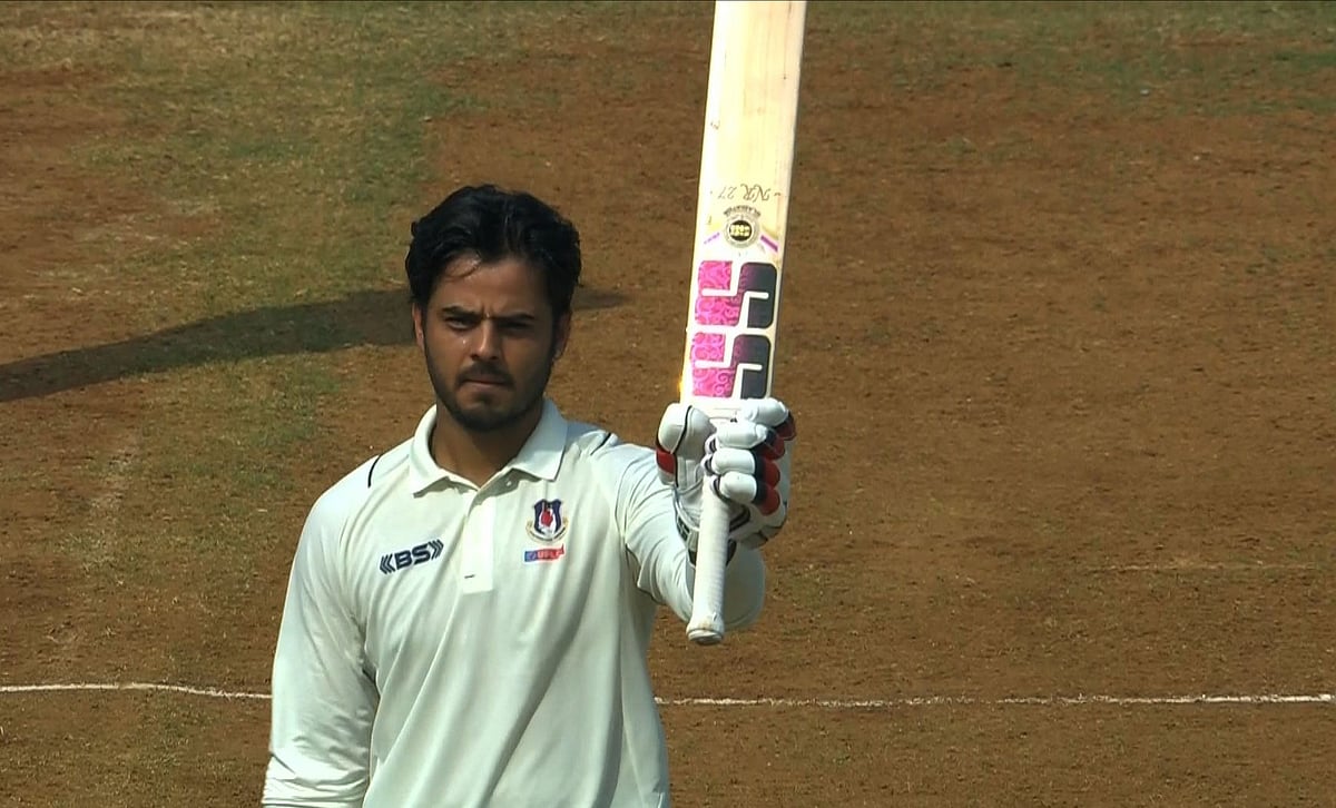 Uttar Pradesh batter Nitish Rana celebrated his century against Mumbai during their Ranji Trophy Round 4 match at the Wankhede Stadium in the previous edition. - X/BCCI Domestic