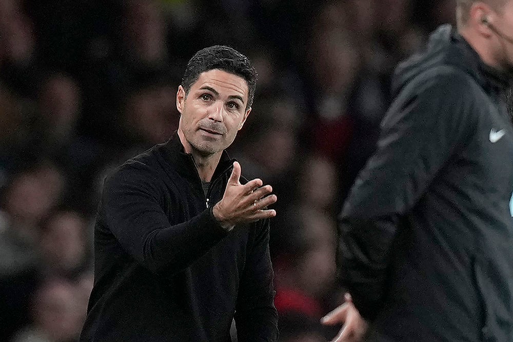 English Premier League soccer Arsenal vs Liverpool photo gallery_Mikel Arteta