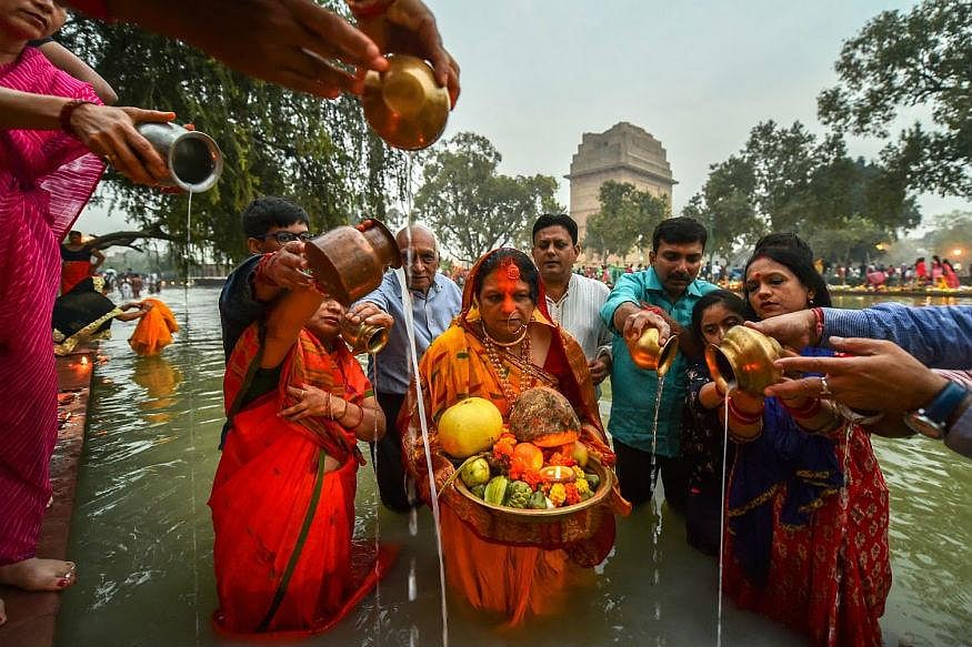 Milk and water Chhath Puja