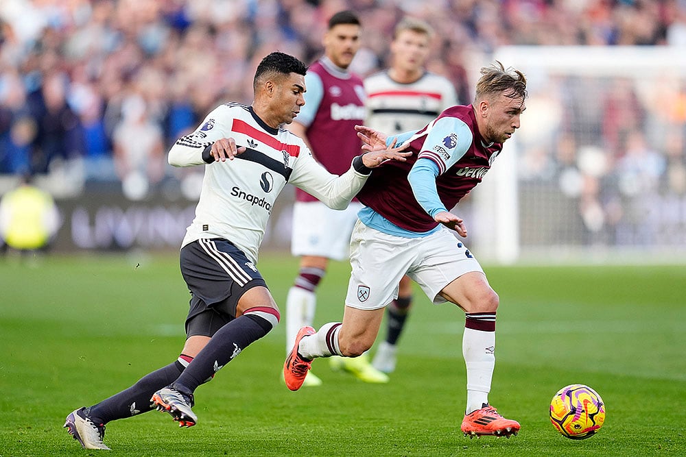 Premier League soccer West Ham United and Manchester United photo gallery_ Jarrod Bowen