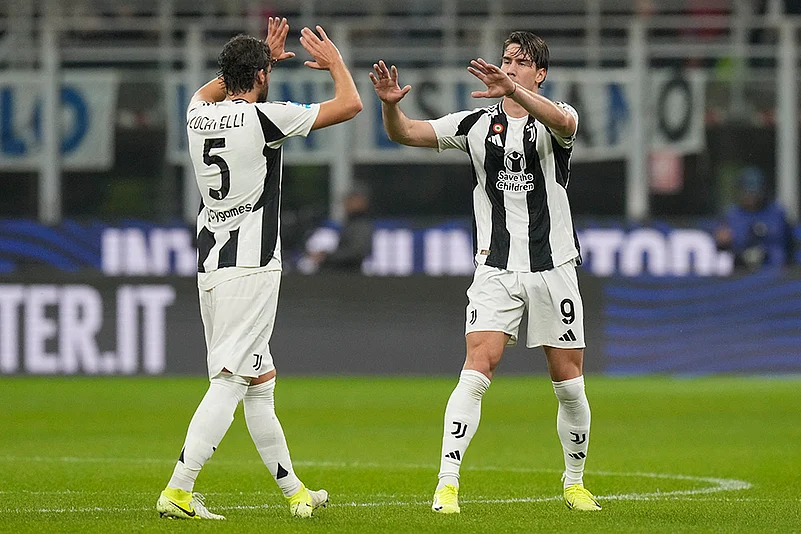Italy Soccer Serie A Inter Milan and Juventus Derby D’Italia photo gallery_Dusan Vlahovic
