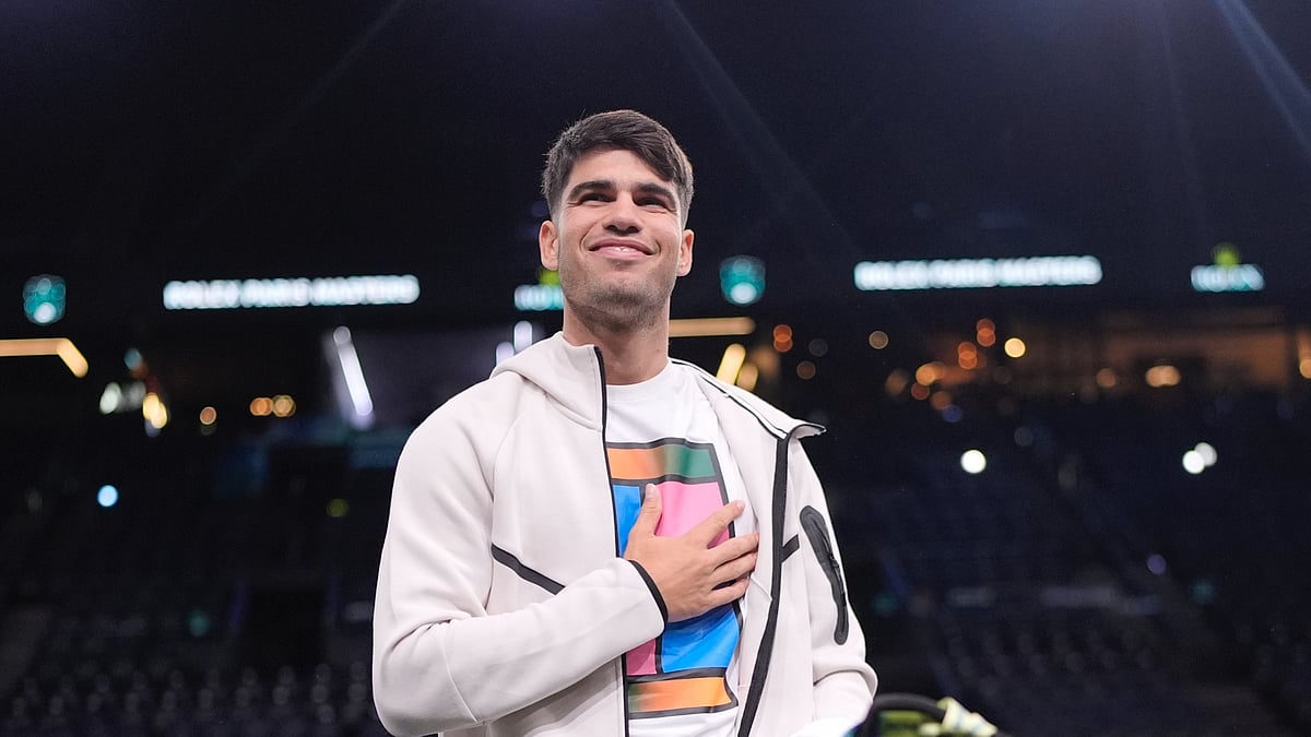 Photo: X | Rolex Paris Masters : Spanish tennis player Carlos Alcaraz in Paris Masters.