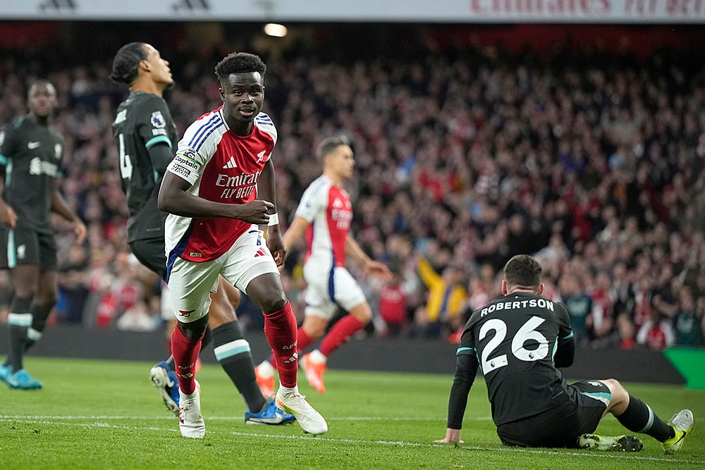 English Premier League soccer Arsenal vs Liverpool photo gallery_Bukayo Saka