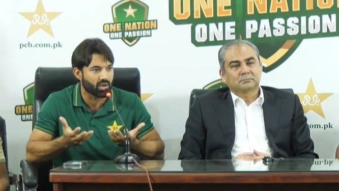 Photo: X | Mufaddal Vohra : Pakistan's new white-ball captain Mohammad Rizwan with PCB chairman Mohsin Naqvi.