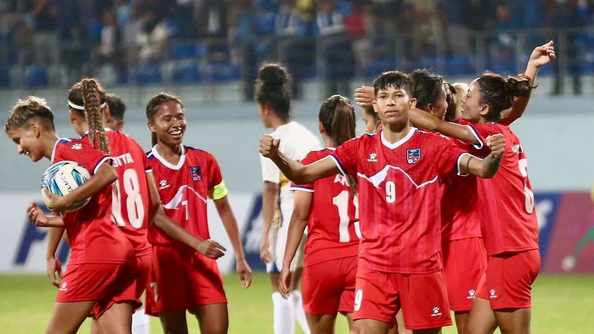 Photo: X | Routine of Nepal Banda : Nepal women's national football team in the SAFF Women's Championship 2024.