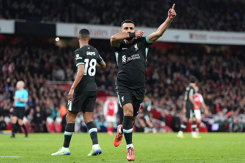 English Premier League soccer Arsenal vs Liverpool photo gallery_Mohamed Salah