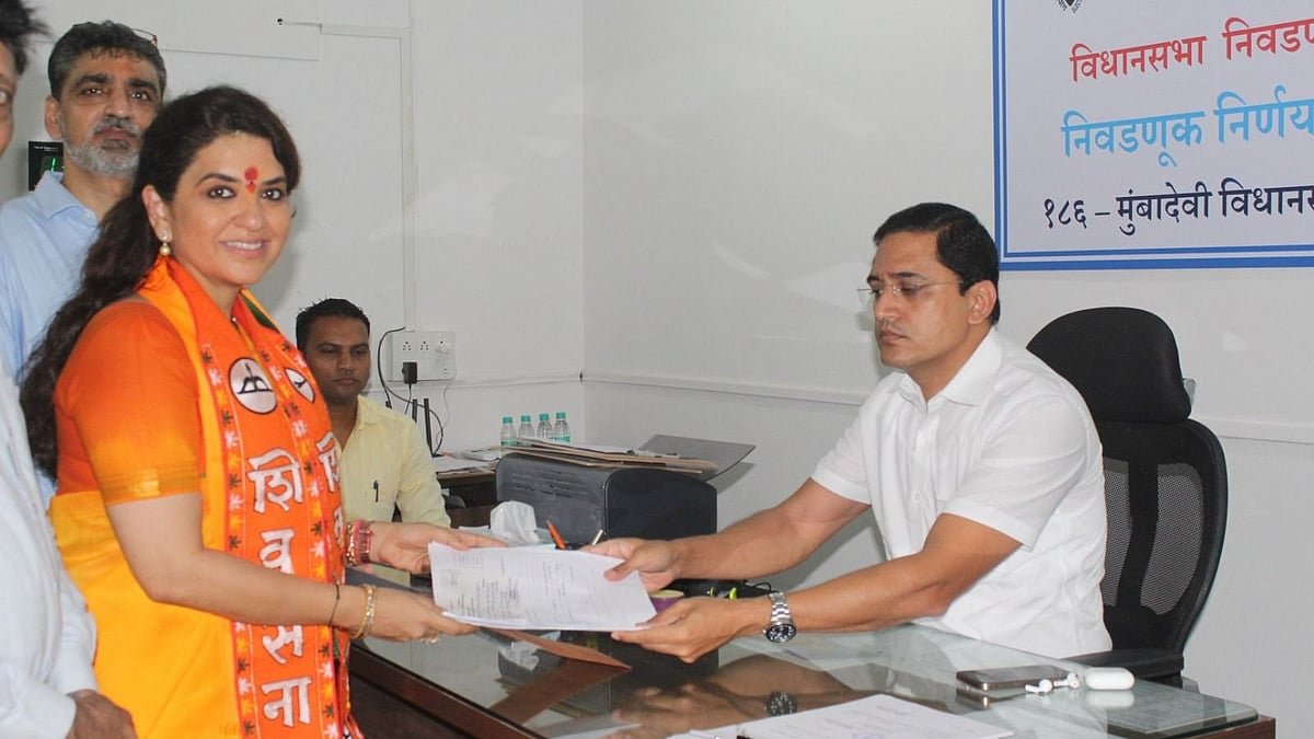 X/@ANI : Shiv Sena's Shaina NC filed her nomination